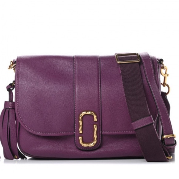 Purple Leather Crossbody Bag - Picture 8 of 10